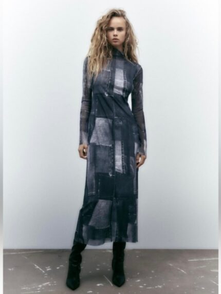 Фустан мрежа џинс