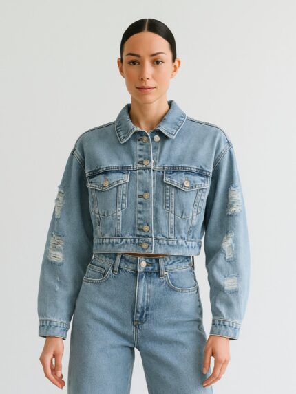 Тексас јакна со кинати делови