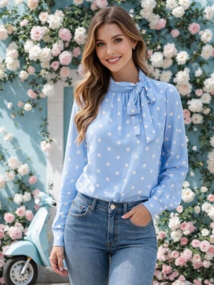 Кошула со бели точки
