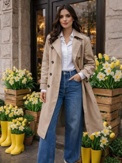 Еднобоен миди мантил