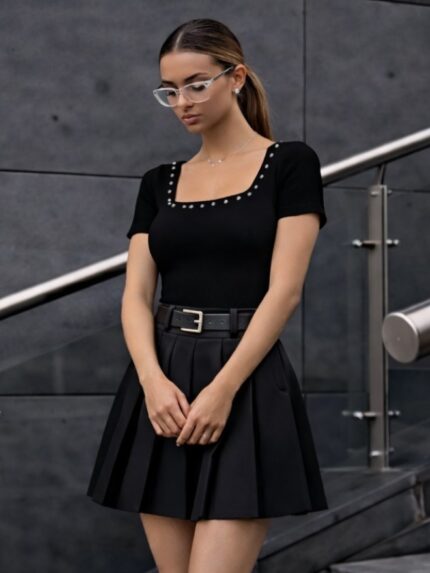 Памучна блуза со кабзи